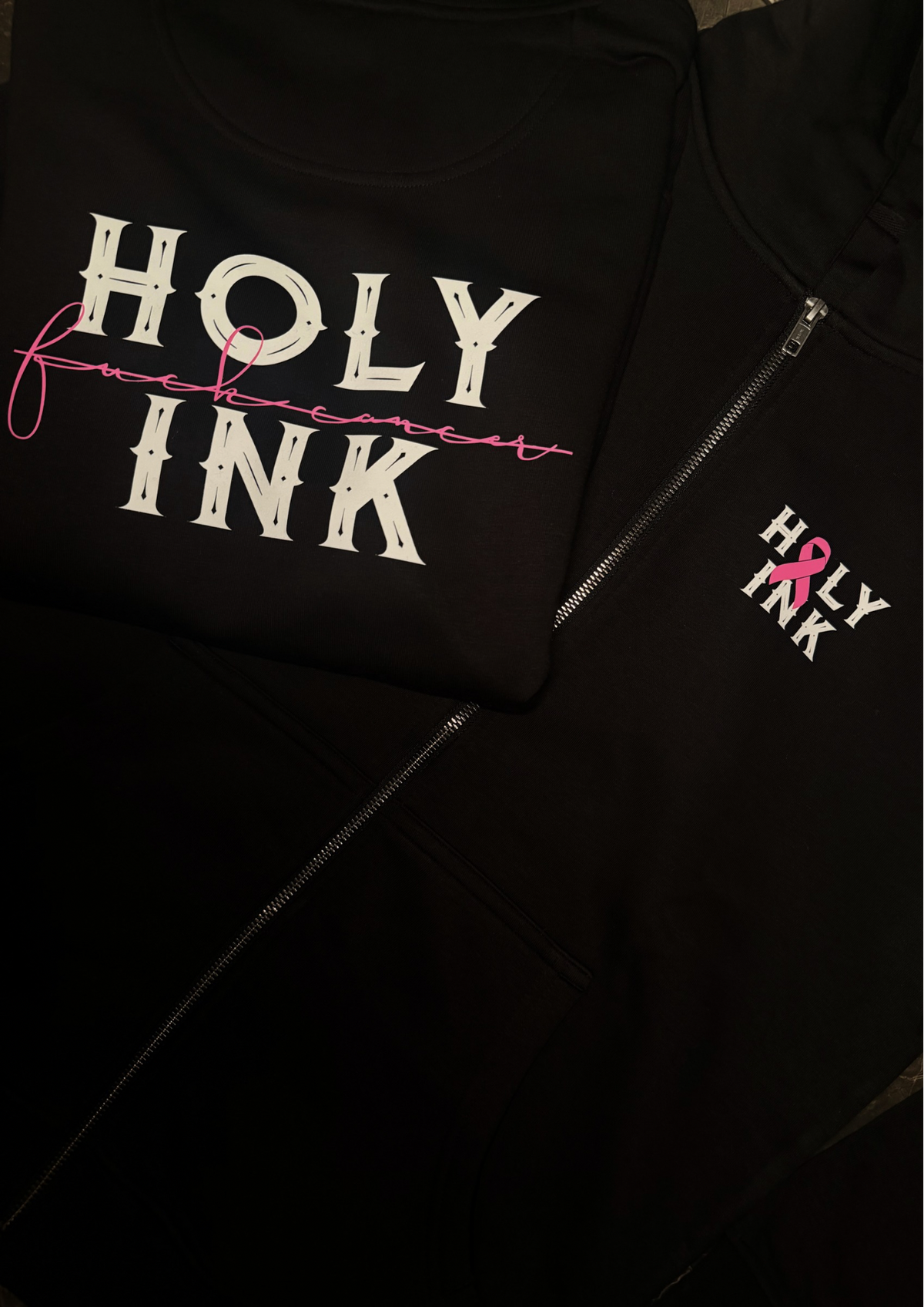 HOLY INK – FUCK CANCER ZIP HOODIE