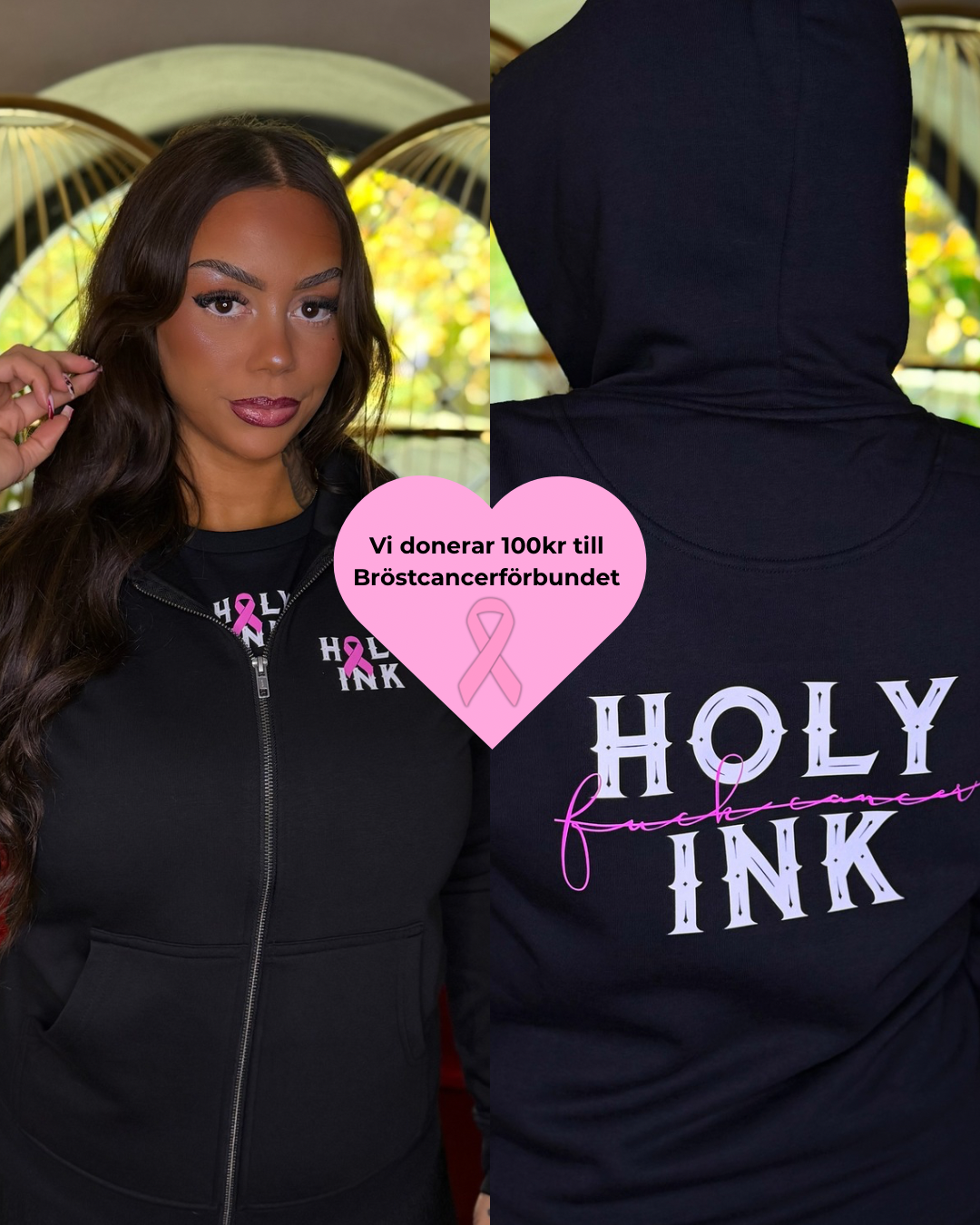 HOLY INK – FUCK CANCER ZIP HOODIE