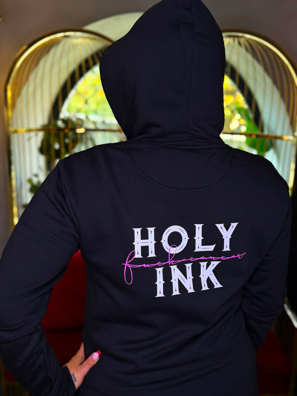 HOLY INK – FUCK CANCER ZIP HOODIE